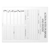 Bloc-note Goal Achiever's Masterplan: Action Plan Notepad (Devant)