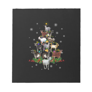 Bloc-note Goat Christmas Tree Snow Goat Xmas