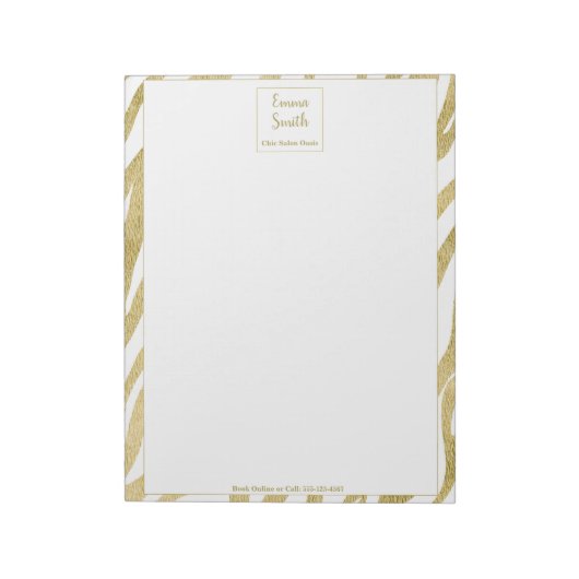 Bloc-note Gold Beauty Experience (Tourné)