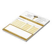 Bloc-note Gold Caduceus Black Wings Médicale (Tourné)