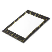 Bloc-note Gold Chevron sur Black Arrière - plan Modern Chic (Incliné)