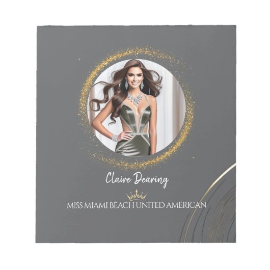 Bloc-note Gold Dust Pageant Titleholder Photo Notepad (Devant)