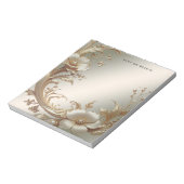 Bloc-note Gold Floral Notepad (Tourné)