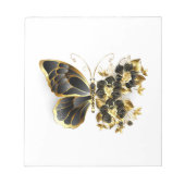 Bloc-note Gold flower Butterfly with Black Orchid (Devant)