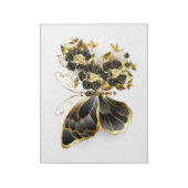 Bloc-note Gold flower Butterfly with Black Orchid (Tourné)