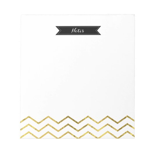 Bloc-note Gold Foil Chevron (Devant)