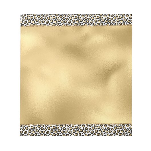 Bloc-note Gold Glam Black Leopard (Devant)
