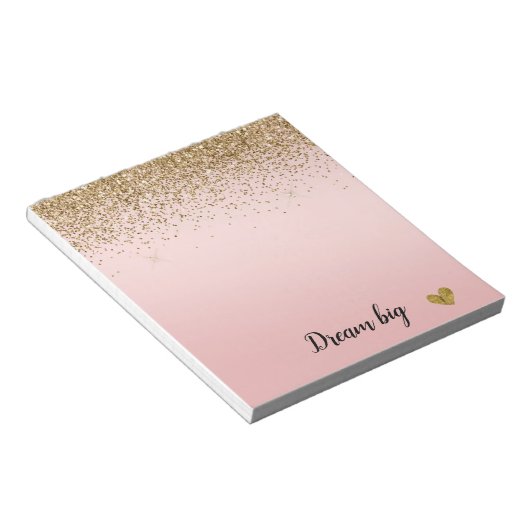 Bloc-note Gold Glam Glitzy Parties scintillant étincelante r (Incliné)