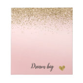 Bloc-note Gold Glam Glitzy Parties scintillant étincelante r (Devant)