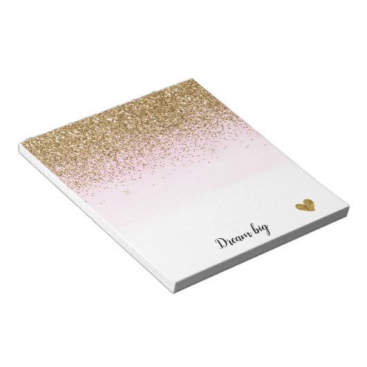 Bloc-note Gold Glam Glitzy Parties scintillant étincelante r (Incliné)
