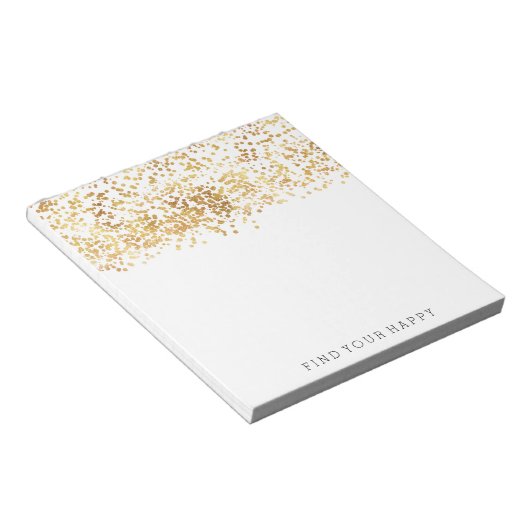 Bloc-note Gold Glitzy Confetti (Incliné)
