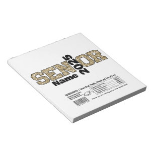 Bloc-note Gold Graduation Senior Candy Bar Wraps Party Favor