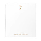 Bloc-note Gold Harp Simple Elegant Music Enseignant (Devant)