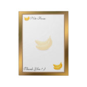 Bloc-note Gold Modern Fruit Ajouter votre texte (Tourné)