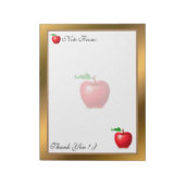 Bloc-note Gold Modern Fruit Ajouter votre texte (Tourné)