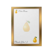 Bloc-note Gold Modern Fruit Ajouter votre texte (Tourné)