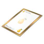 Bloc-note Gold Modern Fruit Ajouter votre texte (Incliné)