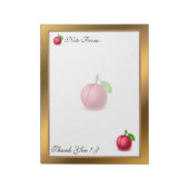 Bloc-note Gold Modern Fruit Ajouter votre texte (Tourné)