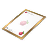 Bloc-note Gold Modern Fruit Ajouter votre texte (Incliné)