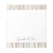 Bloc-note Gold Silver Chic Glam Glitzy Stripes Sparkle (Devant)