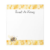 Bloc-note Gold Yellow Honey Bee  (Devant)