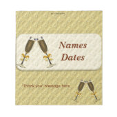 Bloc-note Golden Anniversary Candy Bar Wrapper Party Favoris (Devant)