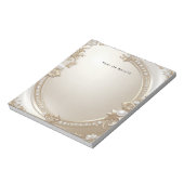 Bloc-note Golden Ornate Frame with Pearls Notepad (Tourné)