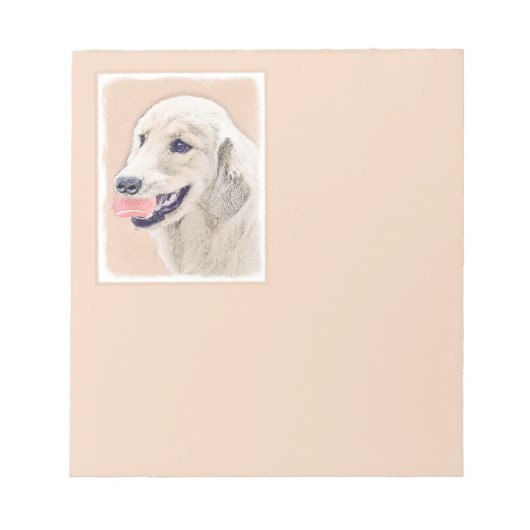 Bloc-note Golden Retriever avec Tennis Ball Peinture Chien A (Devant)