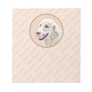 Bloc-note Golden Retriever avec Tennis Ball Peinture Chien A