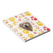 Bloc-note Golden Retriever Chien Coeurs Pâtes Imprimer (Incliné)