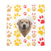 Bloc-note Golden Retriever Chien Coeurs Pâtes Imprimer (Devant)