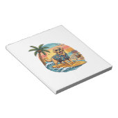 Bloc-note Golden Retriever Chien Surfant Planche de Surf Cou (Incliné)
