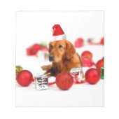 Bloc-note Golden Retriever Chien W Red Santa Chapel Noël (Devant)