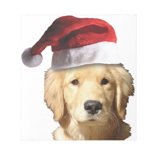 Bloc-note Golden Retriever de Noël (Devant)