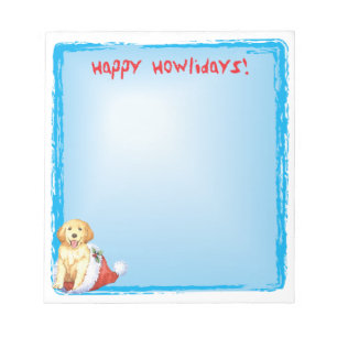 Bloc-note Golden retriever heureux de Howlidays