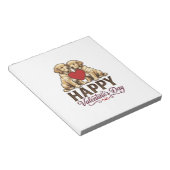 Bloc-note Golden Retriever Joyeuse Saint-Valentin (Incliné)
