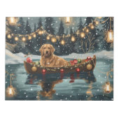 Bloc-note Golden Retriever Noël Festive Voyage (Devant)