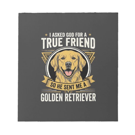 Bloc-note Golden Retriever Vrai Ami Chien (Devant)