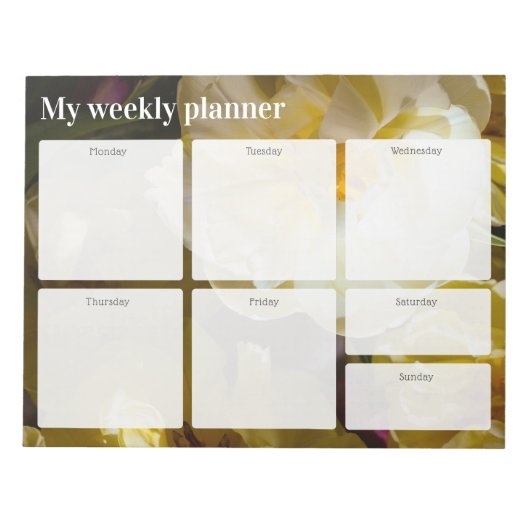 Bloc-note Golden Yellow Tulip Weekly Planner (Devant)