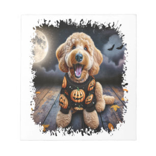 Bloc-note Goldendoodle Chien Halloween