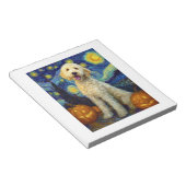 Bloc-note Goldendoodle Chien Mignon Halloween Jack O Lantern (Incliné)