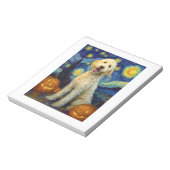 Bloc-note Goldendoodle Chien Mignon Halloween Jack O Lantern (Tourné)