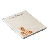 Bloc-note Goldendoodle Feuilles d'Automne Citrouilles Person (Incliné)