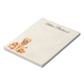Bloc-note Goldendoodle Feuilles d'Automne Citrouilles Person (Tourné)