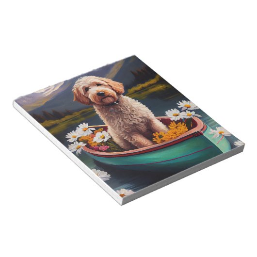 Bloc-note Goldendoodle on a Paddle : Une aventure Pittoresqu (Incliné)