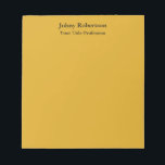 Bloc-note Goldenrod Couleur Plain Élégant Professionnel Mode<br><div class="desc">Design simple,  moderne,  minimaliste pour les entreprises. Ce modèle peut être customisé pour répondre à tous les métiers professionnels.</div>