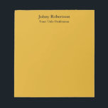 Bloc-note Goldenrod Couleur Plain Élégant Professionnel Mode<br><div class="desc">Design simple,  moderne,  minimaliste pour les entreprises. Ce modèle peut être customisé pour répondre à tous les métiers professionnels.</div>