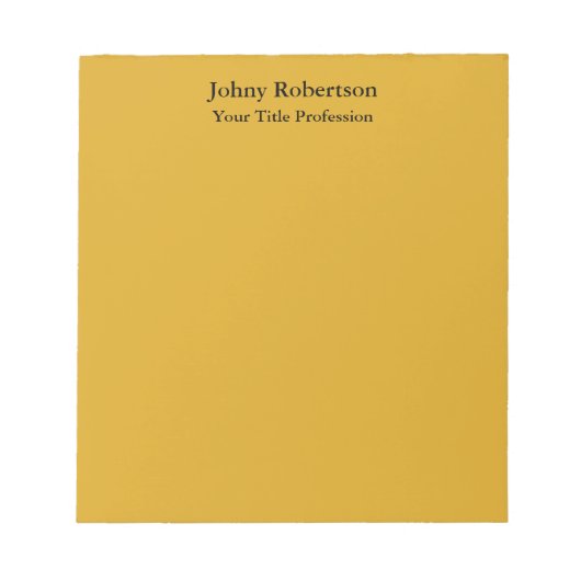 Bloc-note Goldenrod Couleur Plain Élégant Professionnel Mode (Devant)