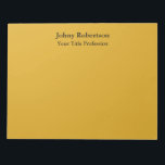 Bloc-note Goldenrod Couleur Plain Élégant Professionnel Mode<br><div class="desc">Design simple, moderne, minimaliste pour les entreprises. Ce modèle peut être customisé pour répondre à tous les métiers professionnels.</div>