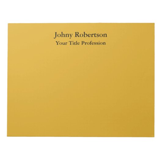 Bloc-note Goldenrod Couleur Plain Élégant Professionnel Mode (Devant)